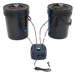 Outlet Hydroponisk System, 5-Gallon Kapacitet, Inkluderer Luftpumpe,sort Kit Til Plante- & Urtedyrkning