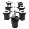 Kit Til Plante- & Urtedyrkning^Hydroponisk System Kit, 7 Spande, Dyb Vandskultur,Sort