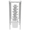 Kit Til Plante- & Urtedyrkning^Hydroponisk tårnhave - Indendørs dyrkningssystem - 6 niveauer - 30 plantehuller - 4 LED vækstlys - Selvvandende - Smart - Hvid