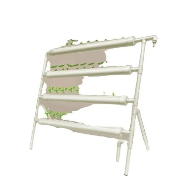 Kit Til Plante- & Urtedyrkning^Hydroponisk vækstkit, kapacitet til 36 planter, 4 niveauer, DC 12V pumpe, 4W effekt, pladsbesparende vertikal design