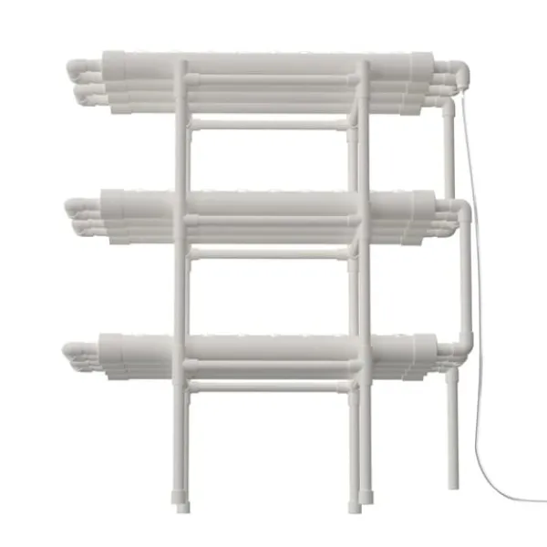 Kit Til Plante- & Urtedyrkning^Hydroponisk Vækstsæt, 3-Lags System, 108 Plantepladser,HVID