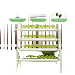 Kit Til Plante- & Urtedyrkning^Hydroponisk Vækstsæt, PVC Materiale, 36 Plantepladser, Dimensioner 95 x 45 x 100 cm, Vandpumpe Spænding DC 12V, Maksimal Pumpeflow 200 L/h