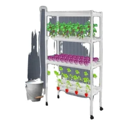 Online Hydroponisk vækststand, 108 plantepladser, 4 niveauer, maksimal belastning 15 kg, gulvmonteret design Plantestativer