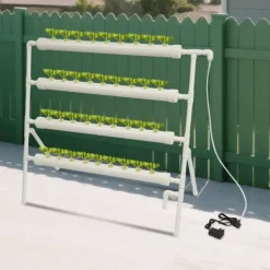 Kit Til Plante- & Urtedyrkning^Hydroponisk Vækstsysteem, 4 Lag, 36 Pods, 44 Gal/h Pumpekapacitet, 5.91 ft Maksimal Pumpeløft, 16.53 lbs Vægtkapacitet