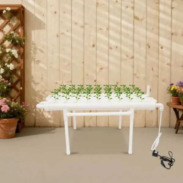 Kit Til Plante- & Urtedyrkning^Hydroponisk Vækstsysten, 36 Plantepladser, Vertikalt Havekit,HVID