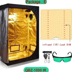 Kit Til Plante- & Urtedyrkning^Hydroponisk Vækstsysten, Fuldspektret LED-lys, Komplet Væksttelt Kits,240x120x200cm sæt, Pakke E