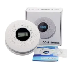 New 2-i-1 brand- og kuliltedetektor til hjemmet – LCD-skærm og hørbar alarm, batteridrevet med høj følsomhed Røg- & Kulmonoxiddetektorer