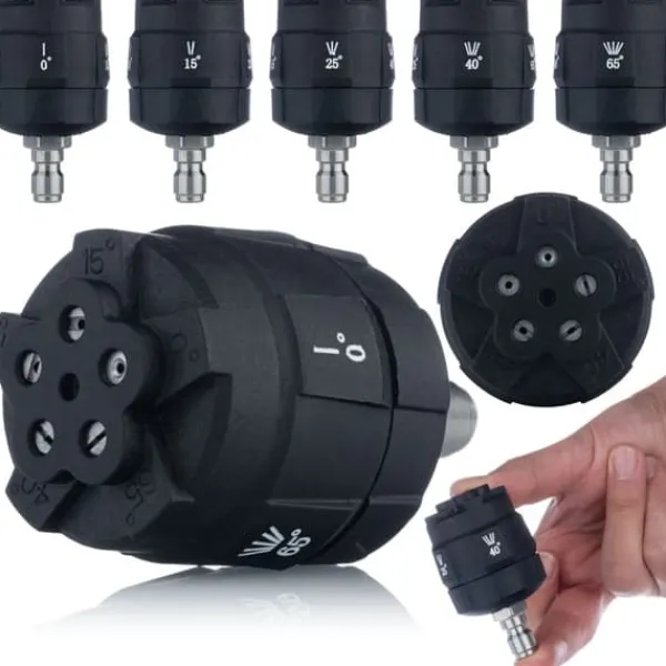Hot 6-i-1 dyse med 1/4" lynkobling til højtryksrenser Havemaskiner