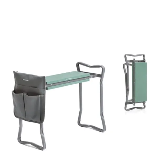 Støtte Med Hjul, Sæder & Knæbeskyttelse Til Havepleje^3-i-1 Folding Garden Seat med taske til Værktøj Situl InnovaGoods