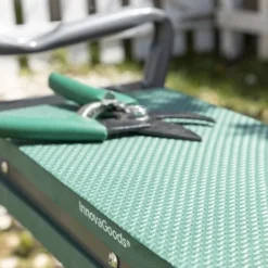 Støtte Med Hjul, Sæder & Knæbeskyttelse Til Havepleje^3-i-1 Folding Garden Seat med taske til Værktøj Situl InnovaGoods
