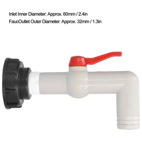 New IBC Tank Hane Adapter Vandslange Tilslutning Havetilbehør 90° 32mm Hane VVS Værktøj Vanding