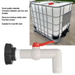 New IBC Tank Hane Adapter Vandslange Tilslutning Havetilbehør 90° 32mm Hane VVS Værktøj Vanding