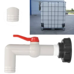 New IBC Tank Hane Adapter Vandslange Tilslutning Havetilbehør 90° 32mm Hane VVS Værktøj Vanding