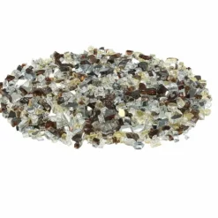 Tilbehør Til Brændeovne & Pejse^Ildglas 10 LBS, 1/2-tomme Pejsesten, Kobber Guld Klare til Bålsted