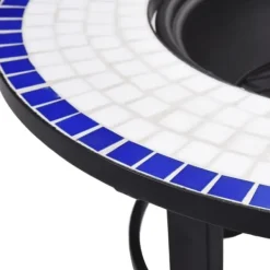 Best Ildsteder - Living bålfad mosaik 68 cm keramik blå og hvid Pejse