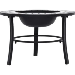 Sale Ildsteder - Living bålfad mosaik 68 cm keramik sort og hvid Pejse