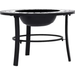 Sale Ildsteder - Living bålfad mosaik 68 cm keramik sort og hvid Pejse
