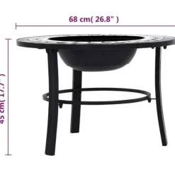 Sale Ildsteder - Living bålfad mosaik 68 cm keramik sort og hvid Pejse