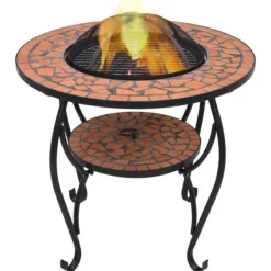 Best Ildsteder - Living bålfad mosaik 68 cm keramik terracottafarvet Pejse