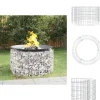 Pejse^Ildsteder - Living gabion-bålkurv Ø 100 cm galvaniseret jern
