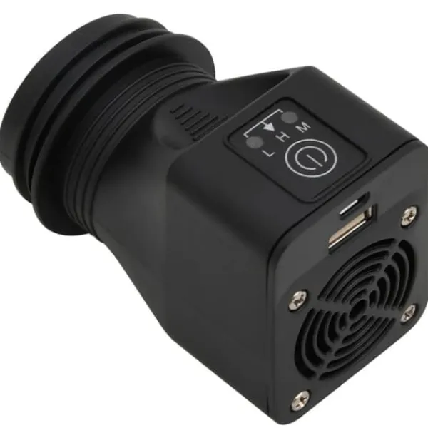 Brændeovne^Ildsteder - Living grydekomfur m. USB-ventilator 35,5x26x28 cm rustfrit stål sølv