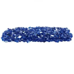 Online Ildstedsglas, Reflekterende Knust Glas 12,7 mm, Koboltblå, Hærdet Glas Tilbehør Til Brændeovne & Pejse