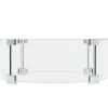 Tilbehør Til Brændeovne & Pejse^Ilægger til bålfad, 435 x 170 mm rundt glasflammeskjold, 6 mm hærdet glas til propan og gas. Perfekt til udendørs gårdhaver.