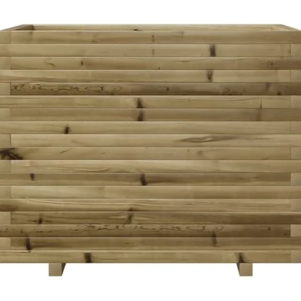 Imprægneret plantekasse i fyrretræ - Dekorativ til have og altan | Størrelse: 90x60x72 cm Plantningsbænke