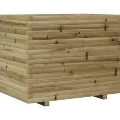 Imprægneret plantekasse i fyrretræ - Dekorativ til have og altan | Størrelse: 90x60x72 cm Plantningsbænke