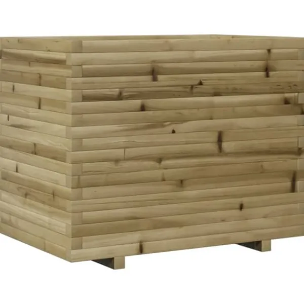 Imprægneret plantekasse i fyrretræ - Dekorativ til have og altan | Størrelse: 90x60x72 cm Plantningsbænke