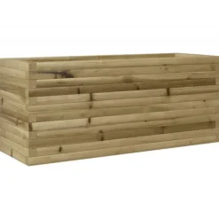 Plantningsbænke^Imprægneret plantekasse i fyrretræ - 110x40x45,5 cm | Farve: Natur | Størrelse: 110x40x45,5 cm
