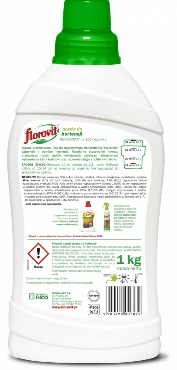 Sale INCO FLOROVIT HORTENSIA 1L IN Gødningsmidler