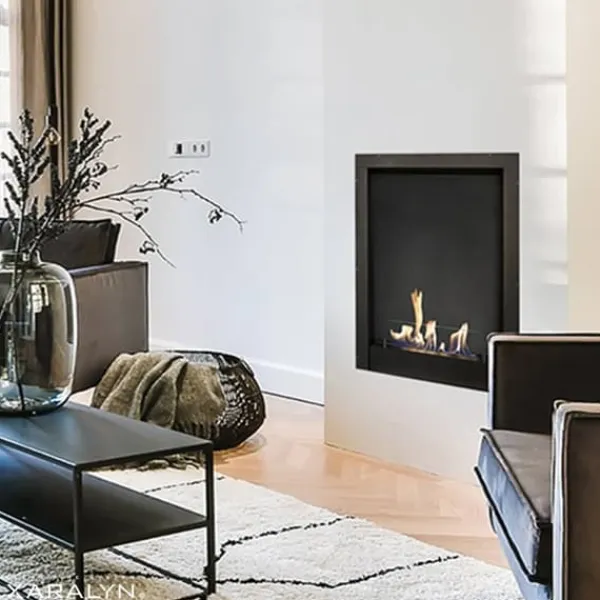 Indbygningsenhed M bioethanol indbygningsovn - Sikker åben ild - 2,5 KW varme Pejse