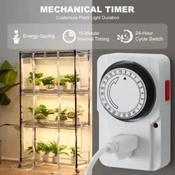 Drivhus^Indendørs drivhus med Grow Light 4 etager, 180W, 59,1, planteregale, optimal belysning, hurtig vækst.