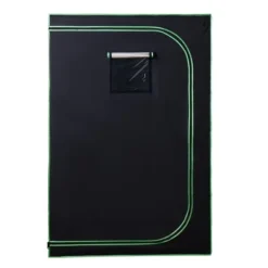 Drivhus^Indendørs Grow Telt - Plantetelt - Mål 120 x 60 x 180 cm - Højreflekterende Mylar 600D - Observationsvindue - Aftagelig Gulvbakke - Tætte Lynlåse