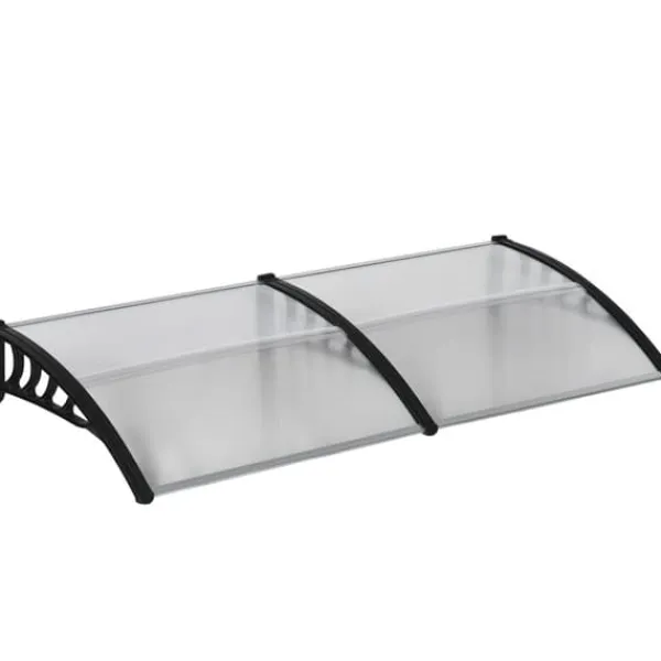 Buer, Spalier, Lysthuse Uden Tag^Indgangsbaldakin 200×96×27 cm med UV-beskyttelse – aluminium, sort