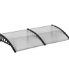 Sale Indgangsbaldakin 200×96×27 cm med UV-beskyttelse – aluminium, sort Buer, Spalier, Lysthuse Uden Tag
