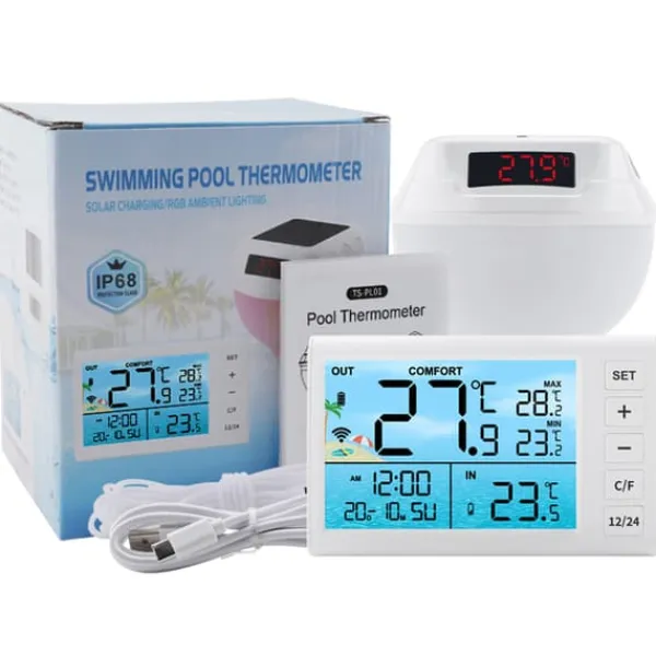 Clearance INF Flydende pooltermometer med LED-display, TS-PL01 Pool- & Spatilbehør