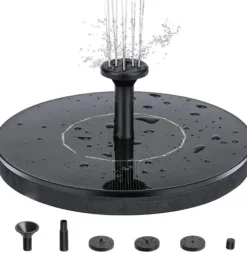 Springvand & Damme^INF 2-pak springvand med solceller 16 cm - Solcellefontæne/vandfontæne