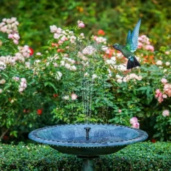 Springvand & Damme^INF 2-pak springvand med solceller 16 cm - Solcellefontæne/vandfontæne