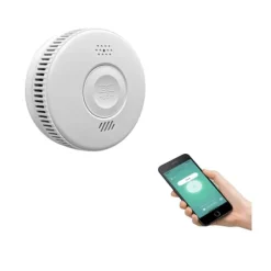 Brandalarm^INF Smart WiFi Røgdetektor / Brandalarm med 3 års batterilevetid Hvid 0