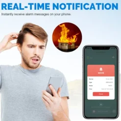 Brandalarm^INF Smart WiFi Røgdetektor / Brandalarm med 3 års batterilevetid Hvid 0