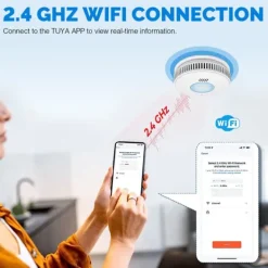 Brandalarm^INF Smart WiFi Røgdetektor / Brandalarm med 3 års batterilevetid Hvid 0
