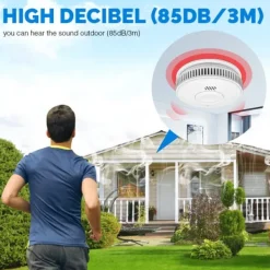 Brandalarm^INF Smart WiFi Røgdetektor / Brandalarm med 3 års batterilevetid Hvid 0