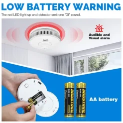 Brandalarm^INF Smart WiFi Røgdetektor / Brandalarm med 3 års batterilevetid Hvid 0