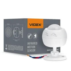 Bevægelsesdetektorer^Infrarød bevægelses- og lyssensor 1200W IP20 bevægelig Videx