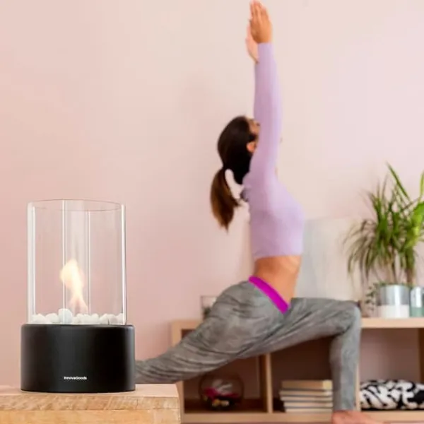 Hot Innovagoods Bioethanol Bordpejs Heatfir Transparent Pejse