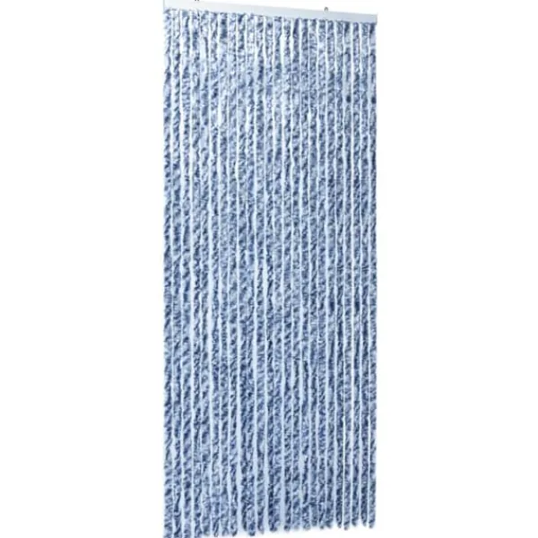 Sale Insektgardin 100 x 220 cm blå hvid og sølvfarvet - Insektgardin - Insektgardiner - Home & Living Insektmiddel & Dyreafvisende Middel