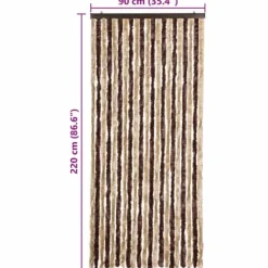 Discount Insektgardin i chenille - Beskyt mod insekter | Farve: Beige og lysebrun | Størrelse: 90 x 220 cm Insektmiddel & Dyreafvisende Middel