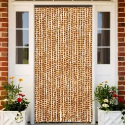 Insektmiddel & Dyreafvisende Middel^Insektgardin i chenille - Beskyt mod insekter | Størrelse: 100x220 cm | Farve: Okker og hvid